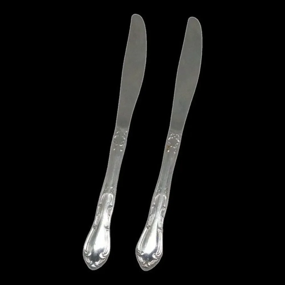 Frank Smith Stainless Steel FSS11 Dinner Knife-Japan-Electro Plated-Vintage-2 Pc